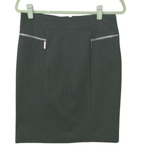 MICHAEL KORS Pencil Skirt Dark Grey Zipper Detail Size 8